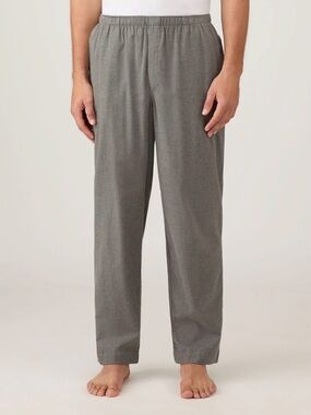 Sunspel Men's Charcoal Elastic-Waist Lounge Joggers